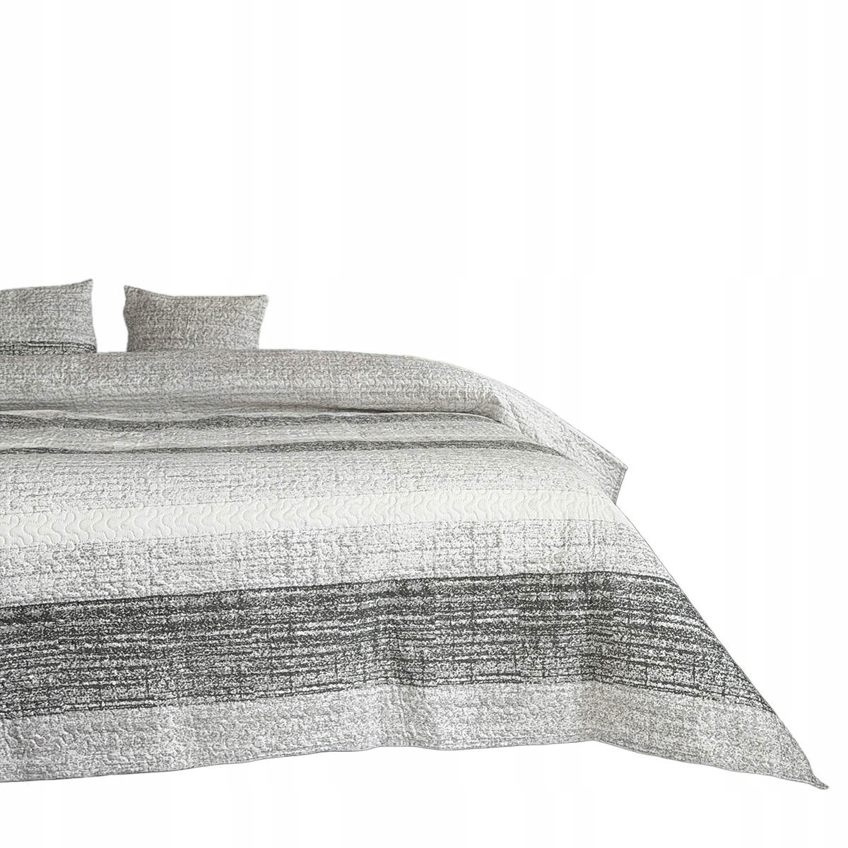 Oboustranný přehoz na postel Tavira Pled Šedý 220 x 240 cm 2 povlaky na polštáře