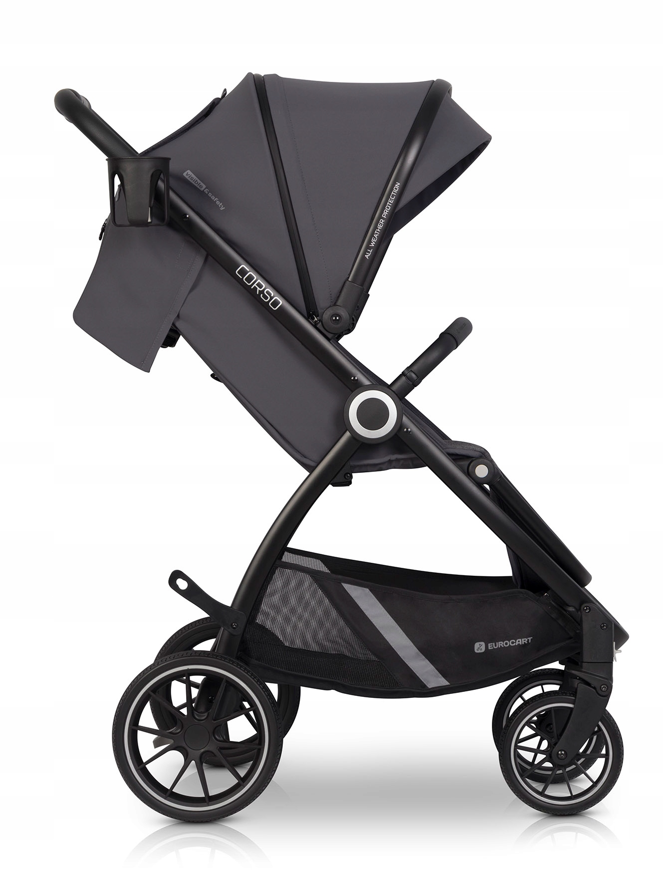 LEKKI WÓZEK SPACEROWY CORSO DO 26,5KG + DODATKI Rodzaj kół Gumowe