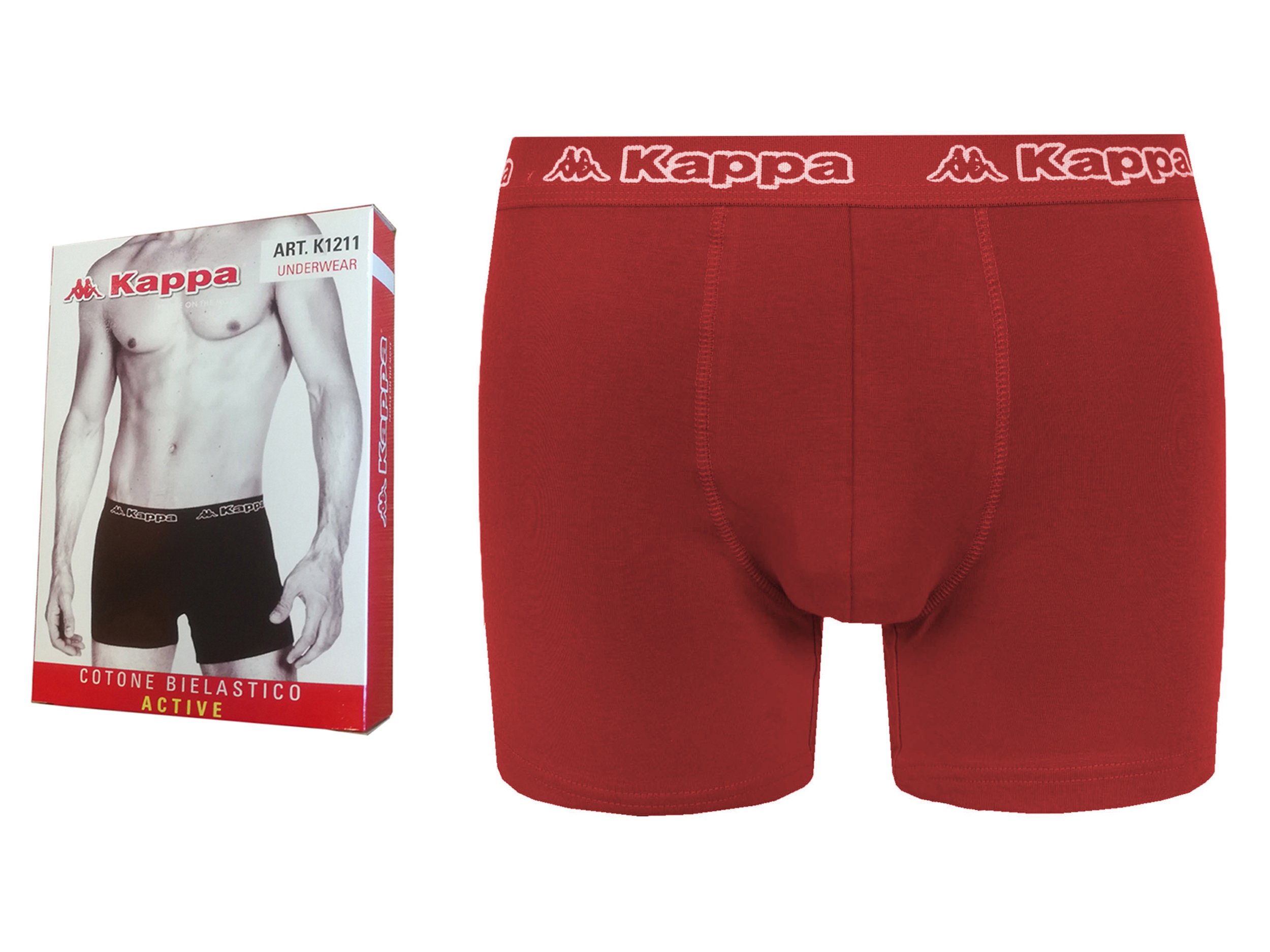 

Kappa bokserki męskie, bawełna, Bordo, L
