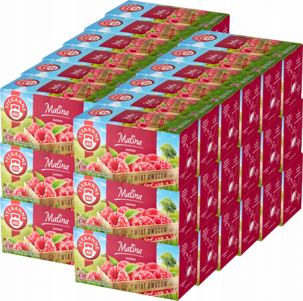 Teekanne Raspberry Malina 20 kopert herbata ekspresowa owocowa x36