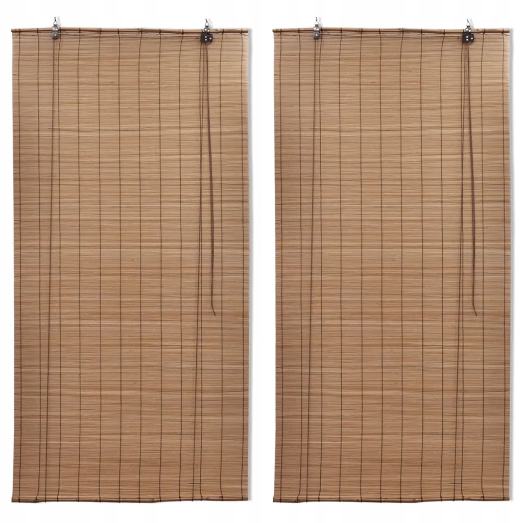 Zatemňovací rolety z bambusu 2 ks hnědé 120 x 220 cm