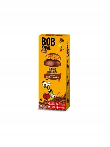 5 x Bob Snail Svačinka manga v mléčné čokoládě 30 g