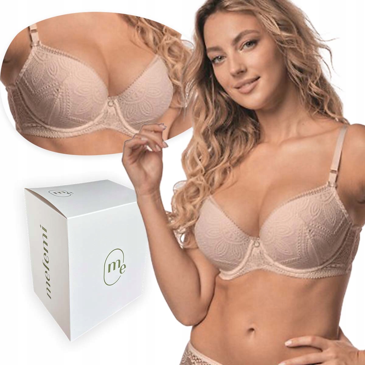 Push-up podprsenka Mefemi Nipplex Desire 70C cappuccino