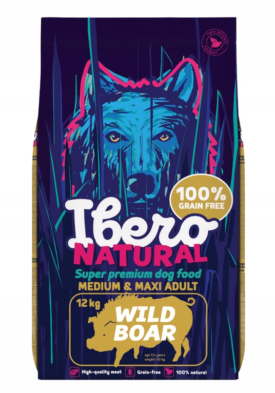 Ibero Grain Free Adult Wild Boar Bezzbożowa Hipoalergiczna Dzik 12 kg