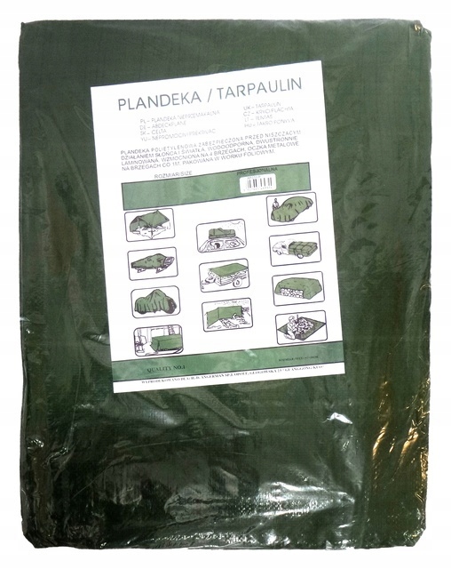 Plandeka Zielona 110g/m2 5m x 8m