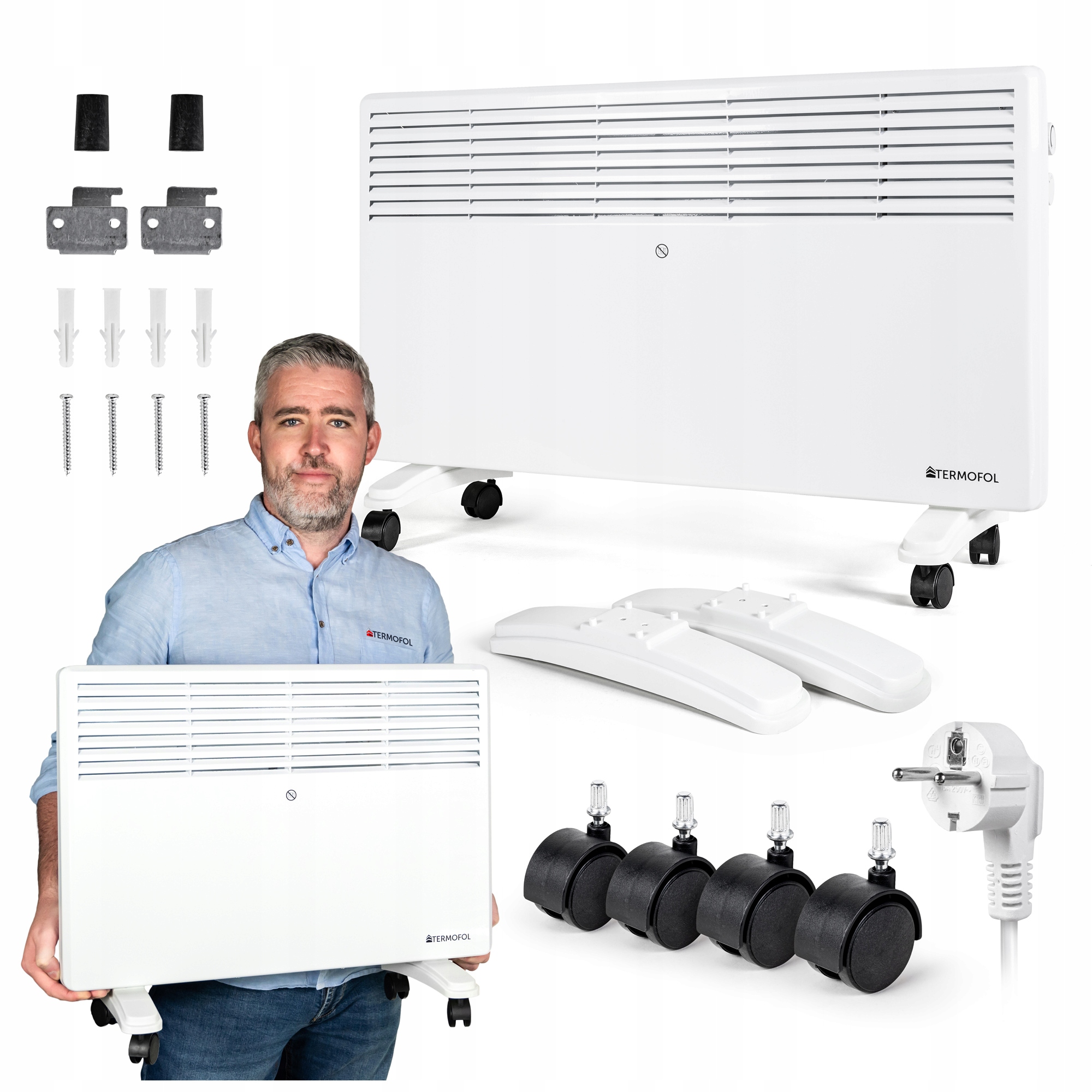 Elektrický Konvektorový Ohrievač 2000W S Nastaviteľnou Reguláciou