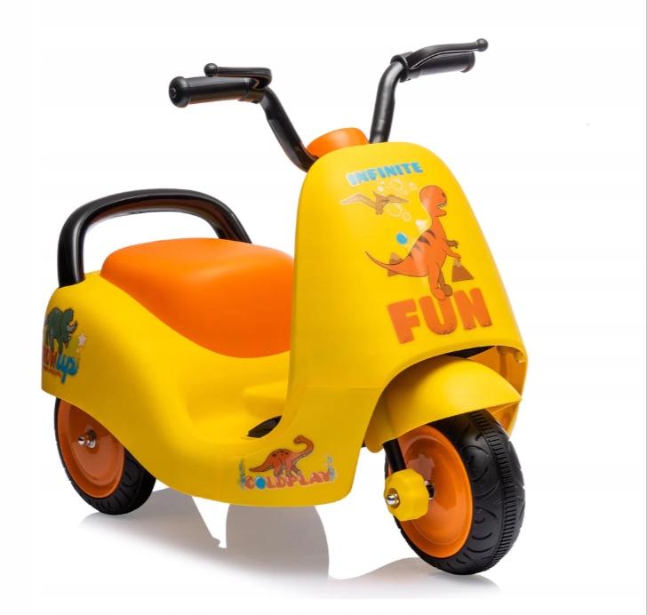 Jeździk Motocykl Elektryczne Żółty