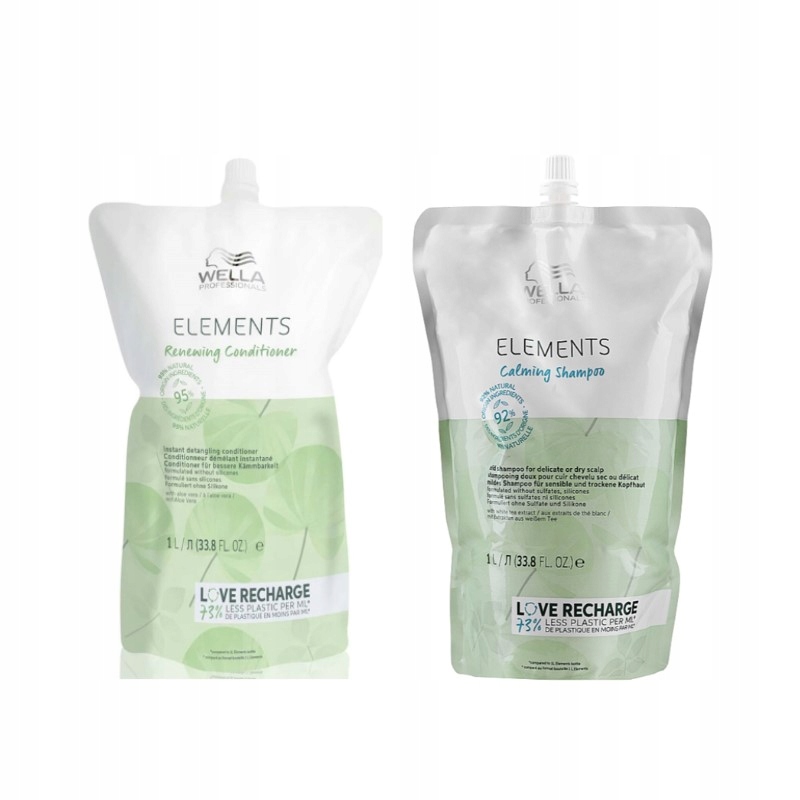 Wella Elements Výživný Set Pro Každé Vlasy Šampon 1 L Kondicionér 1 L