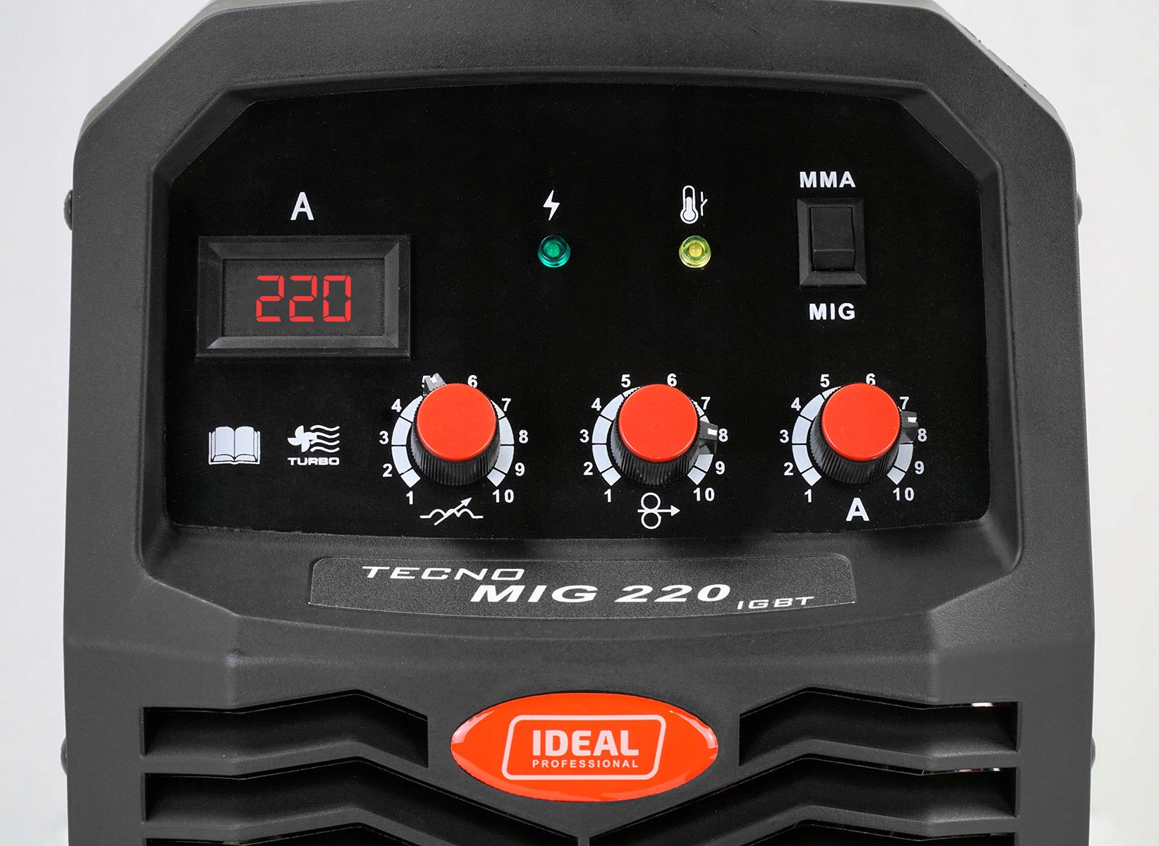 Spawarka MIGOMAT MIG MAG 220A MMA EURO IDEAL IGBT TECNO MIG FLUX BEZGAZOWA Model IDEAL TECNO MIG 220 HRS7