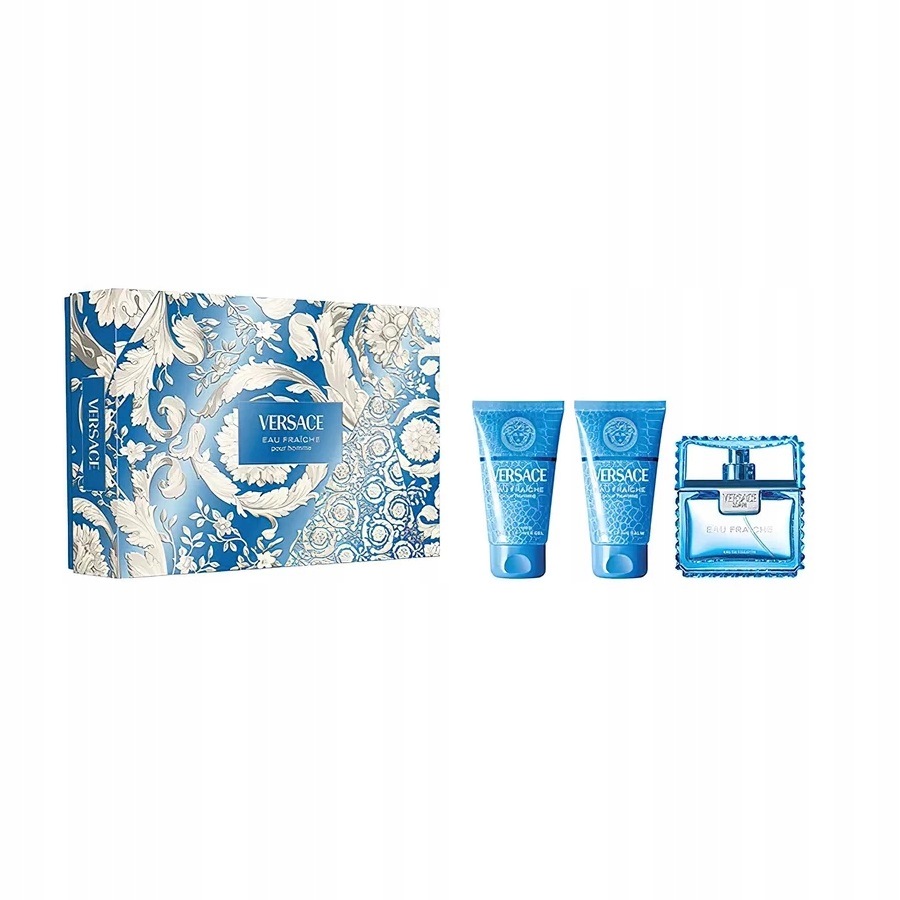 Versace Man Eau Fraiche sada toaletní voda sprej 50 ml gel pod