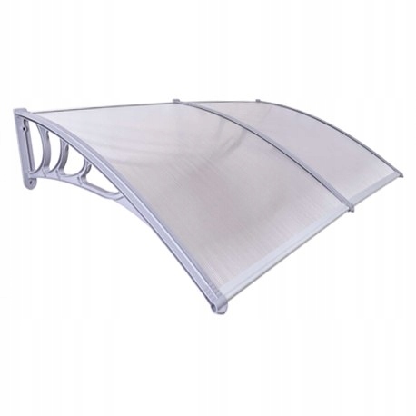 Plastová stříška Mako Duo 100 x 200 cm, šedá