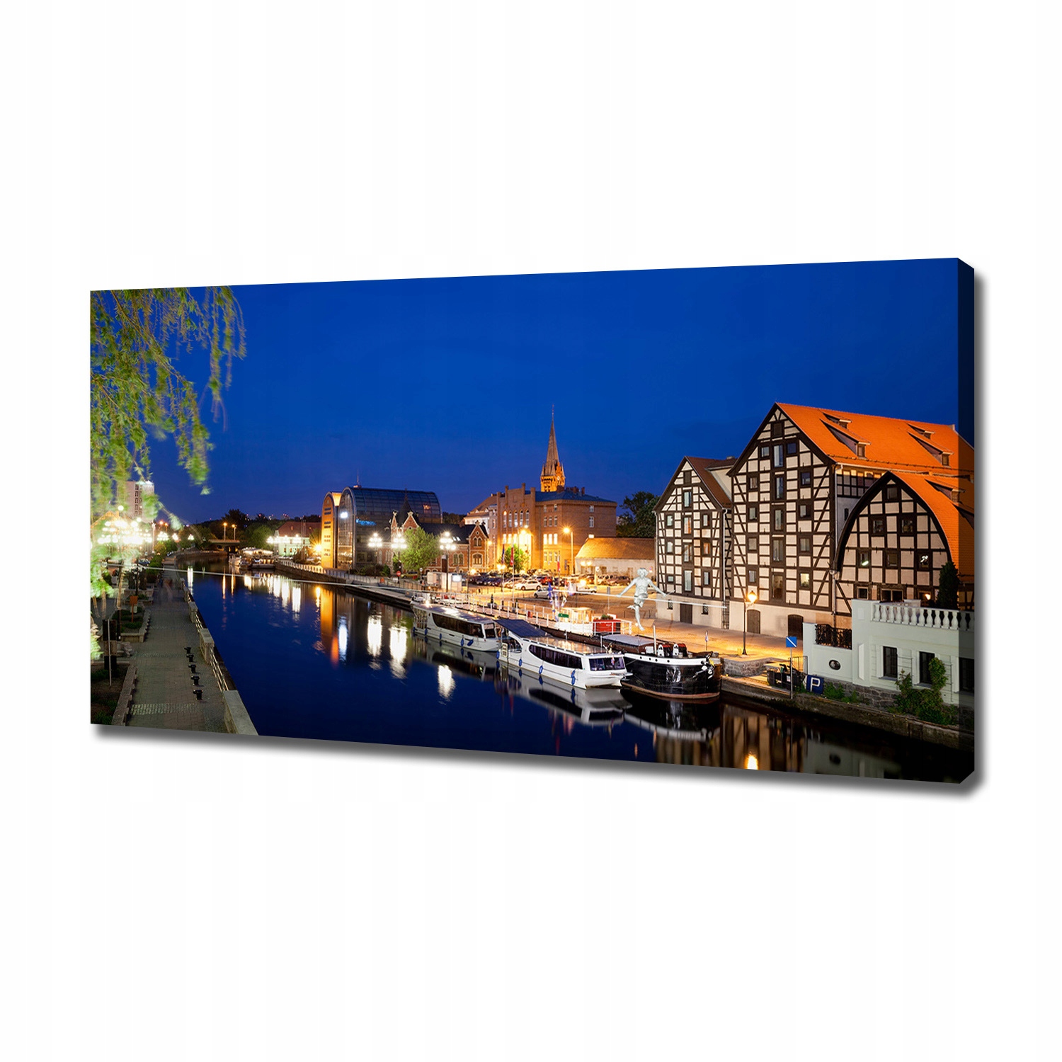 Fotoobraz obraz na plátně Bydhošť v noci 120x60 cm