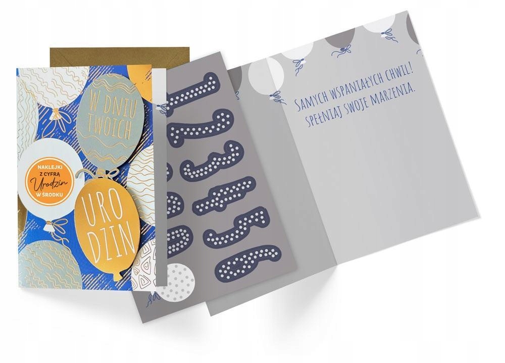 KARNET B6 URODZINY (WYMIENNE CYFRY)