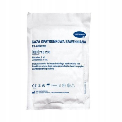 

Hartmann gaza jałowa opatrunkowa 1m2 bawełna 1 szt