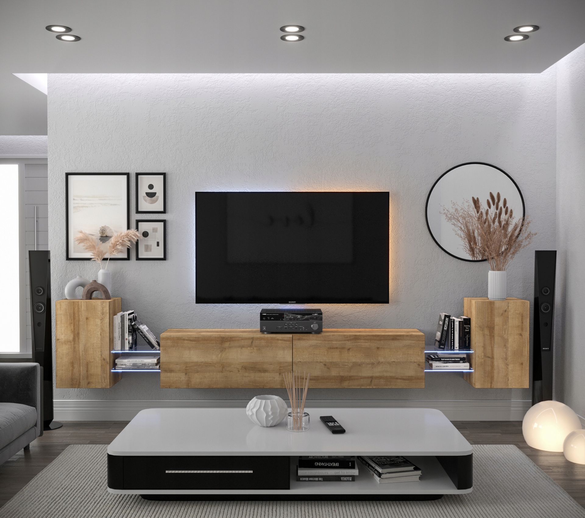Meblościanka Nowoczesna Salon Meble N103 1A