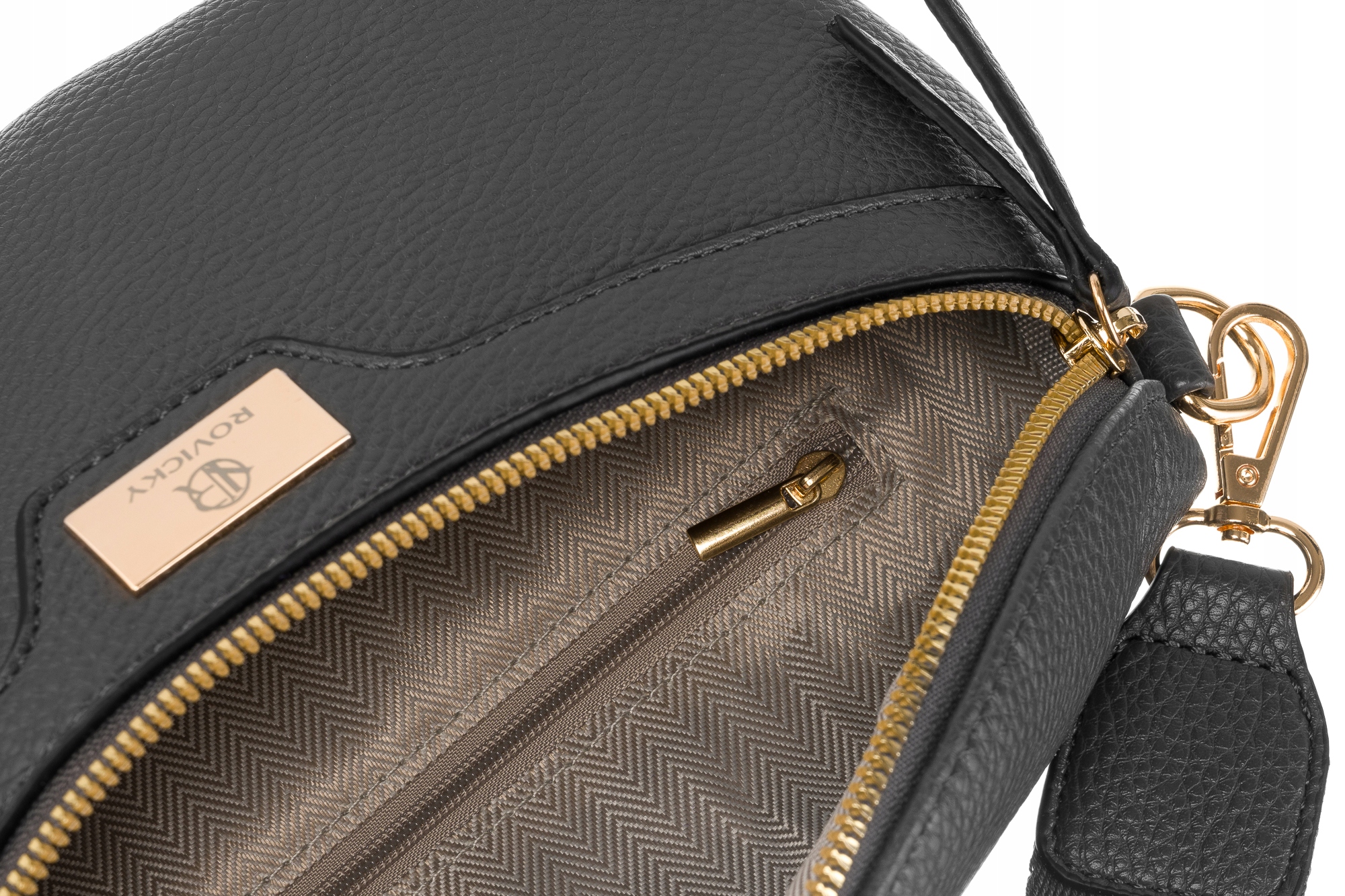 Nerka damska na ramię pojemna saszetka na suwak miejska Wzór dominujący bez wzoru