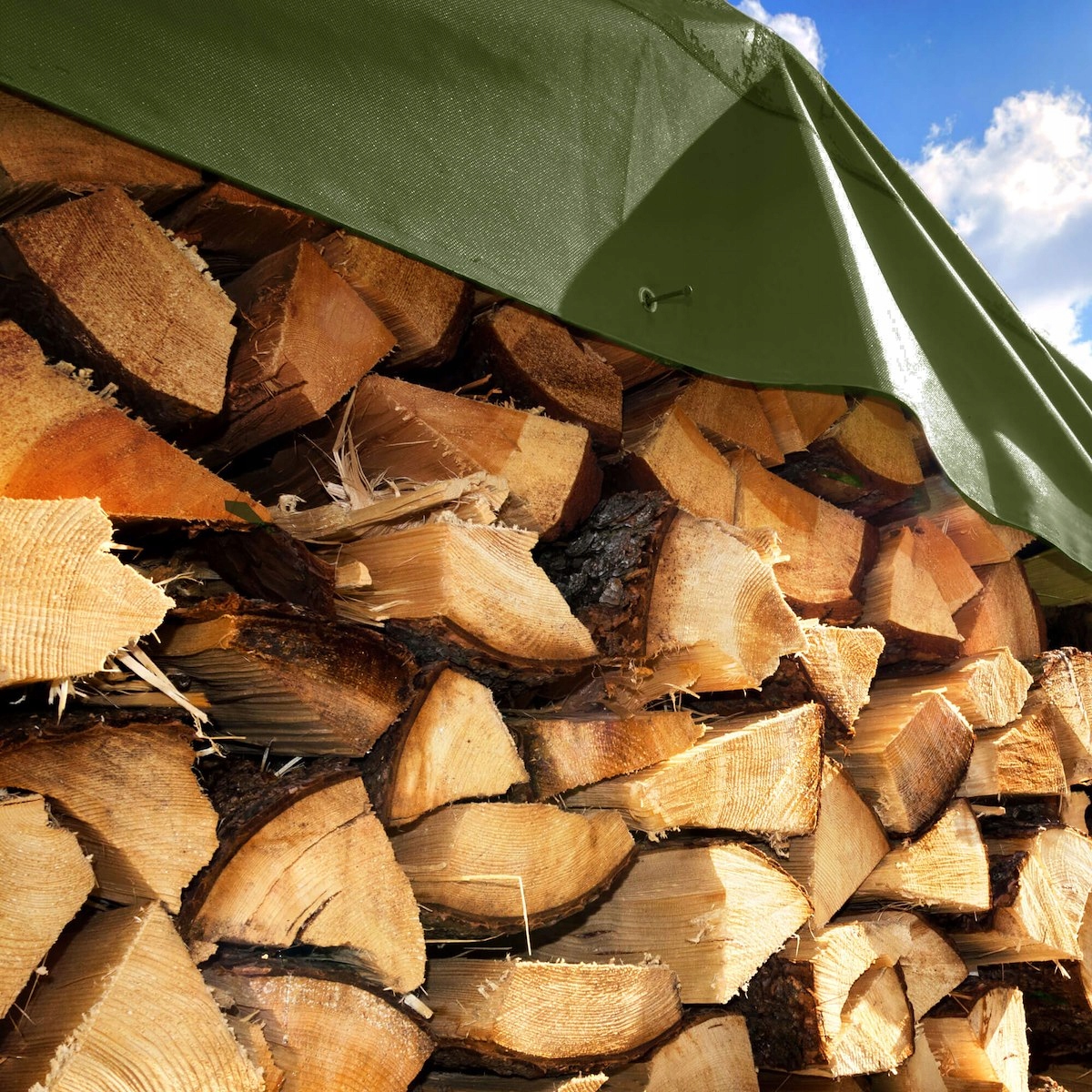 PLANDEKA PLANDEKI 4x5m ZIELONA WZMACNIANA 120G MOCNE OKRYCIE PŁACHTA GRUBA Długość 4 m