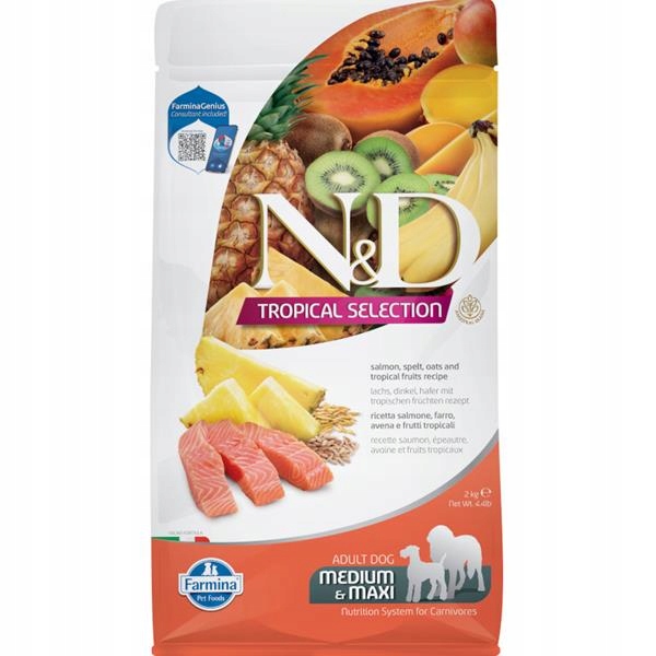 N&d Tropical Selection Dog Adult M/L Salmon 2kg