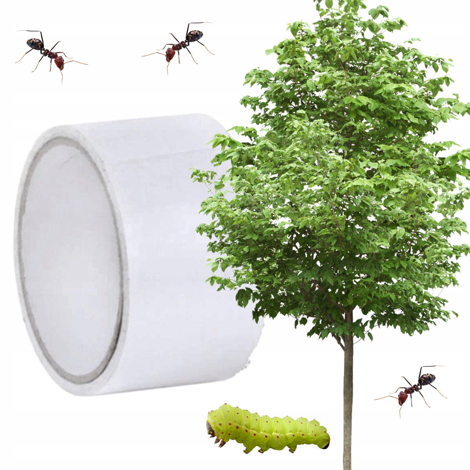 TAŚMA DWUSTRONNA LEP KLEJ DO DRZEW NA PNIE PRZECIW OWADOM MSZYCE 5MB x 5CM