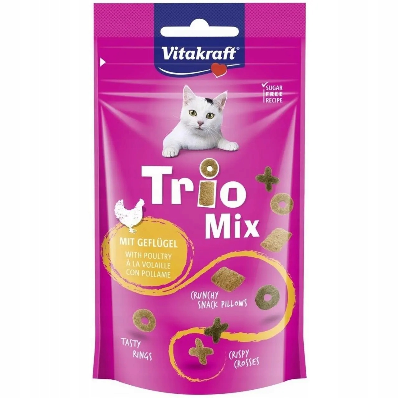 Vitakraft Trio MIX drůbež pamlsek pro kočky 60 g