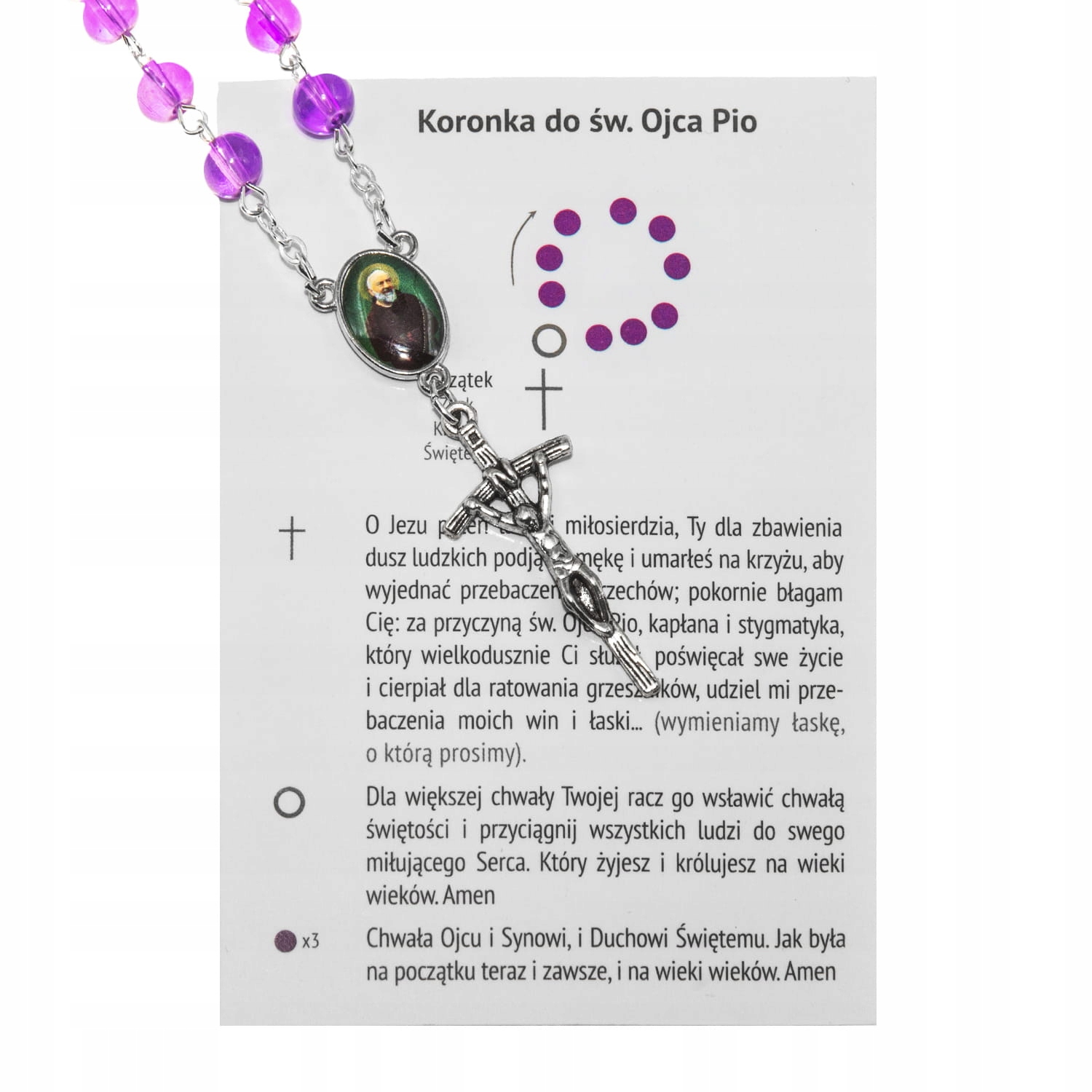 Koronka do św. Ojca Pio Typ bransoletki