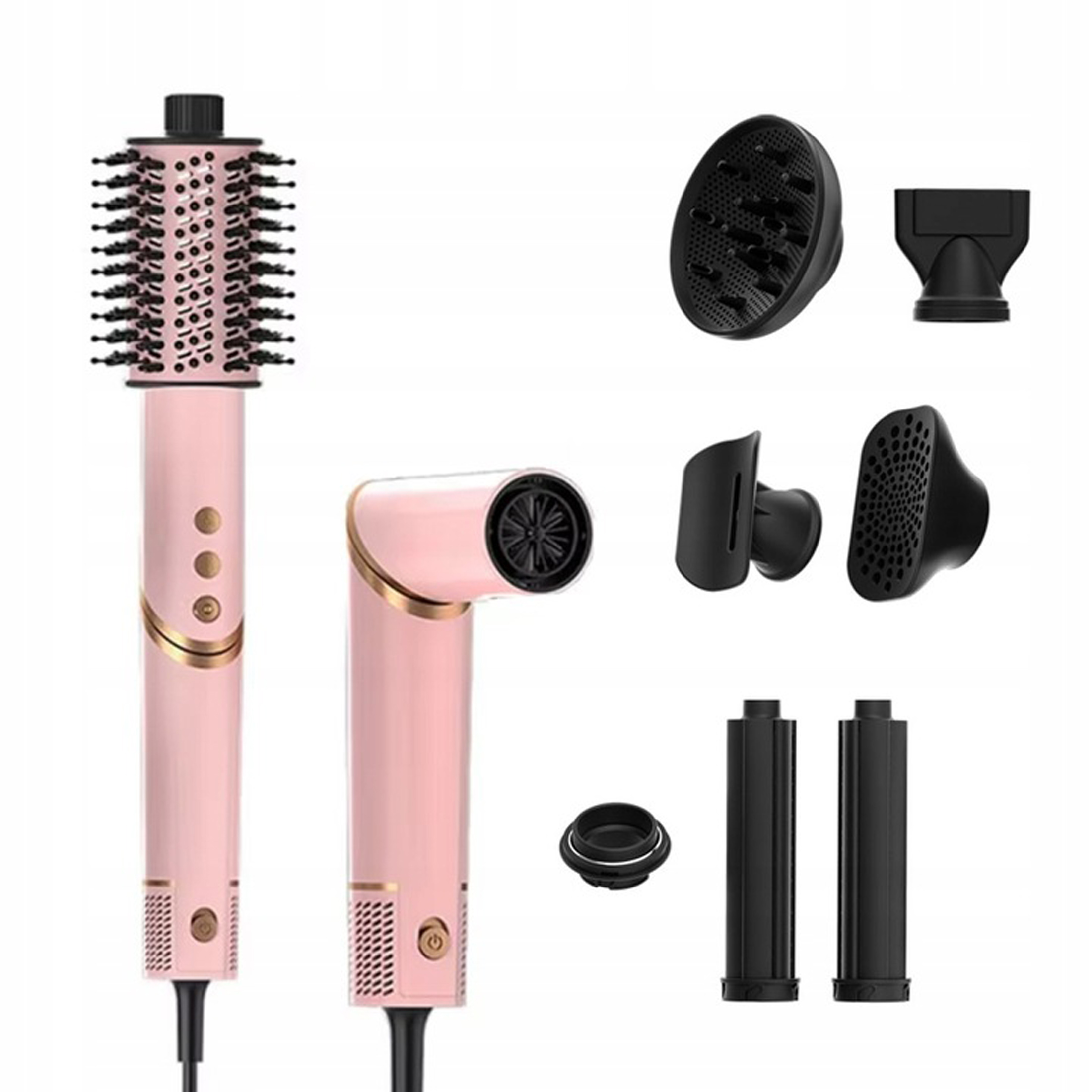 Air Essence Aurora Suszarka do Stylizacji Włosów 8w1, różowa