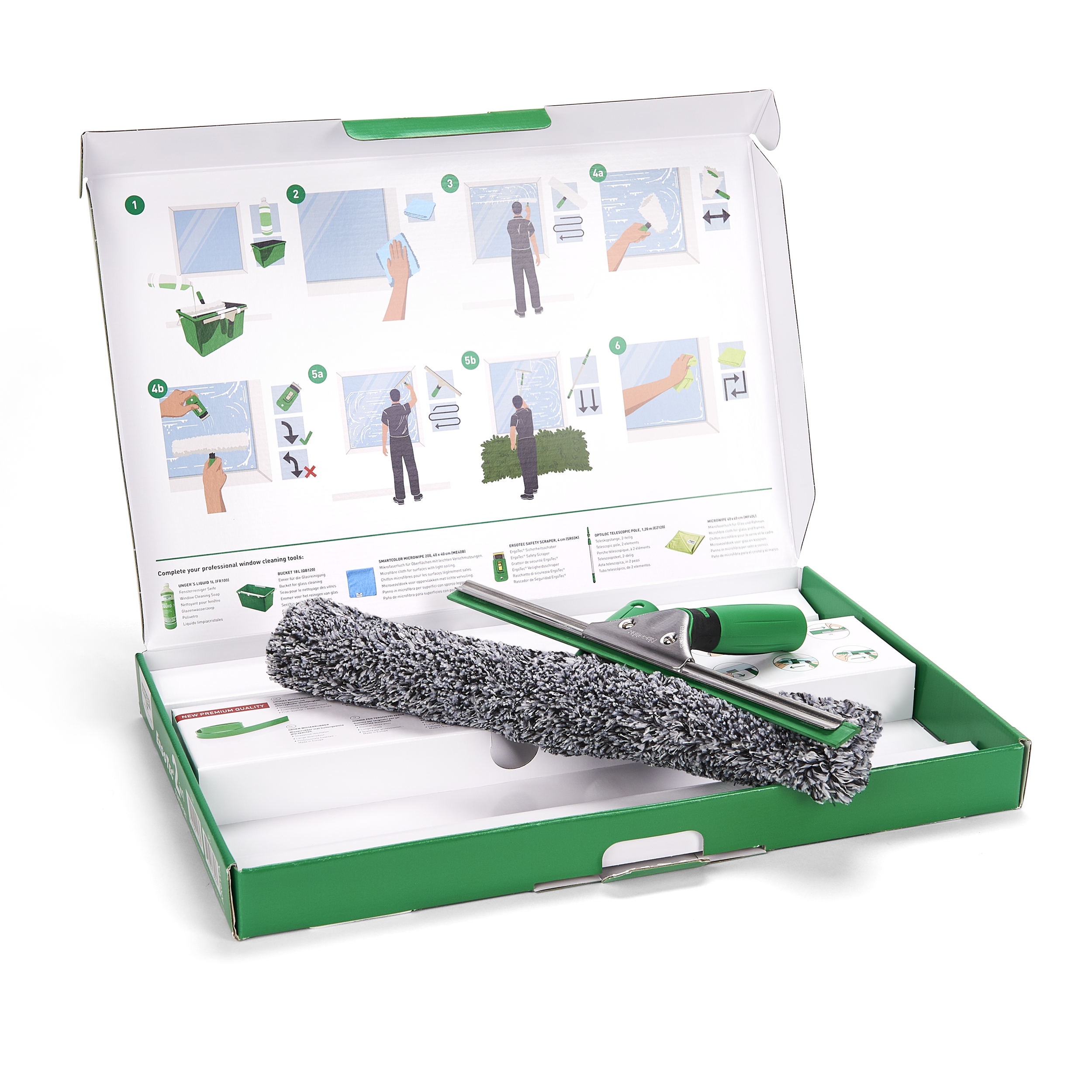 Zestaw do mycia okien 2 w 1 Unger ErgoTec AK011A