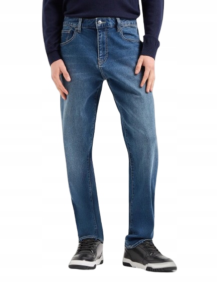 Armani Exchange Džíny Bez Oblečení, Jednoduché, Z Bavlny, Modré, 40 J5H