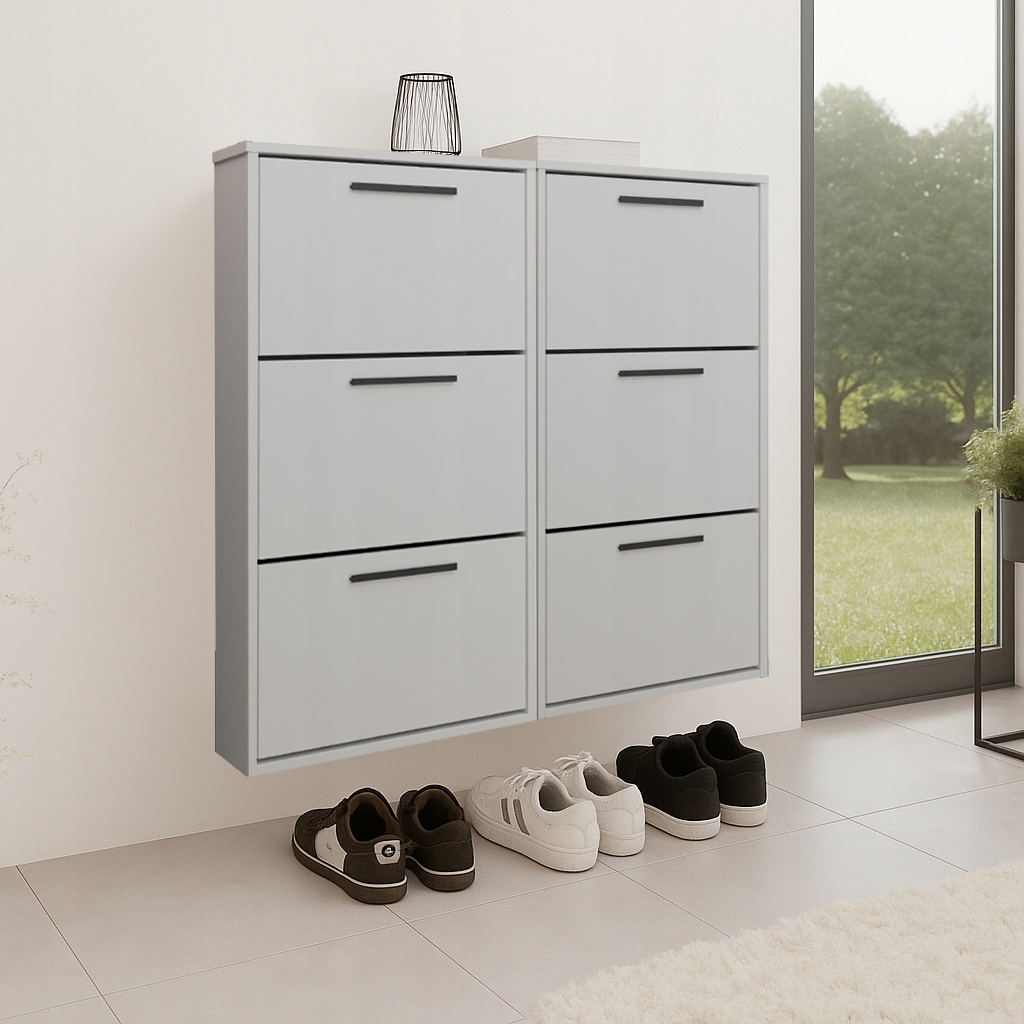 Botník s výklopným závěsem Jasper Mini X2 bílá