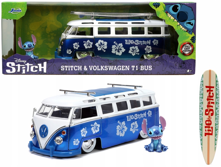 

Jada Auto Metalowe Volkswagen T1 Bus Stitch 1:24