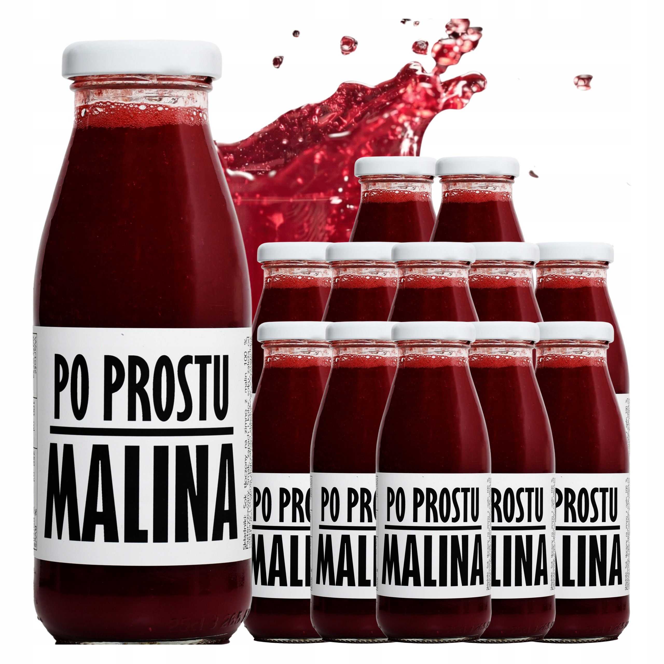 Sok Malinowy 100% Naturalny Tłoczony Nfc Pasteryzowany Bez E Nfc 12x250ml