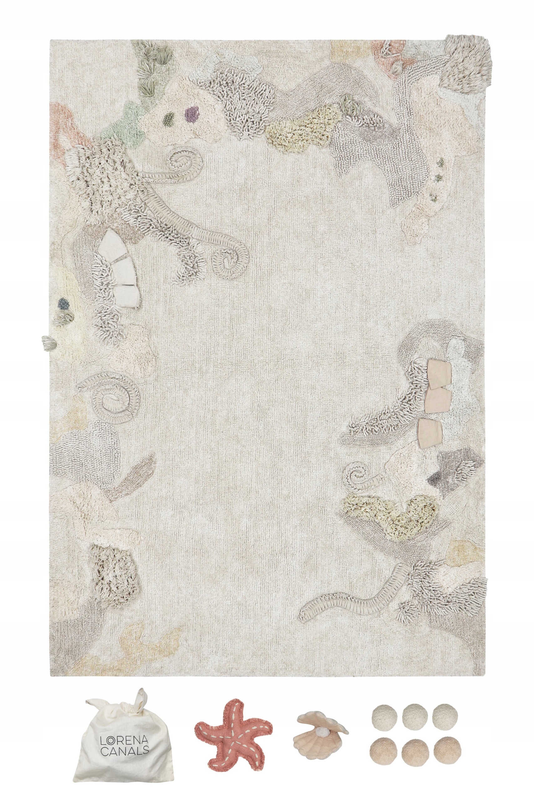 Lorena Canals Bavlnený koberec Morské dno 140x200 cm do detskej izby