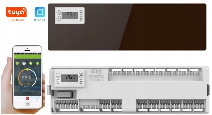 Ovládač Ústrednej Lišty Podlahového Vykurovania 1 – 8 – 16 Zón Tuya