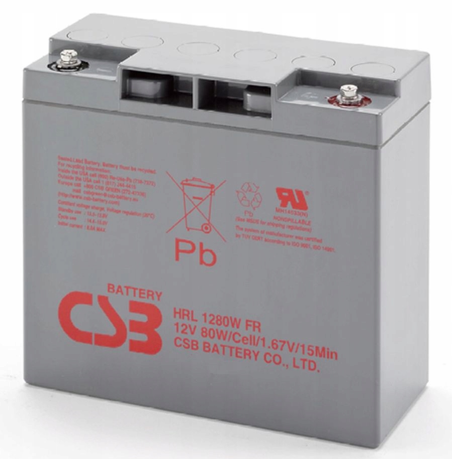 

Nowy Żelowy akumulator Csb HRL1280W 12V 20Ah 10lat