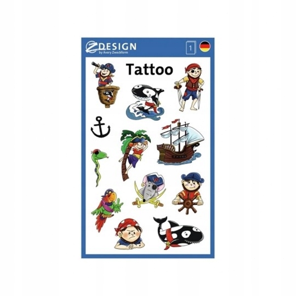

Tatuaże Z-design-piraci Avery Zweckform 12szt.