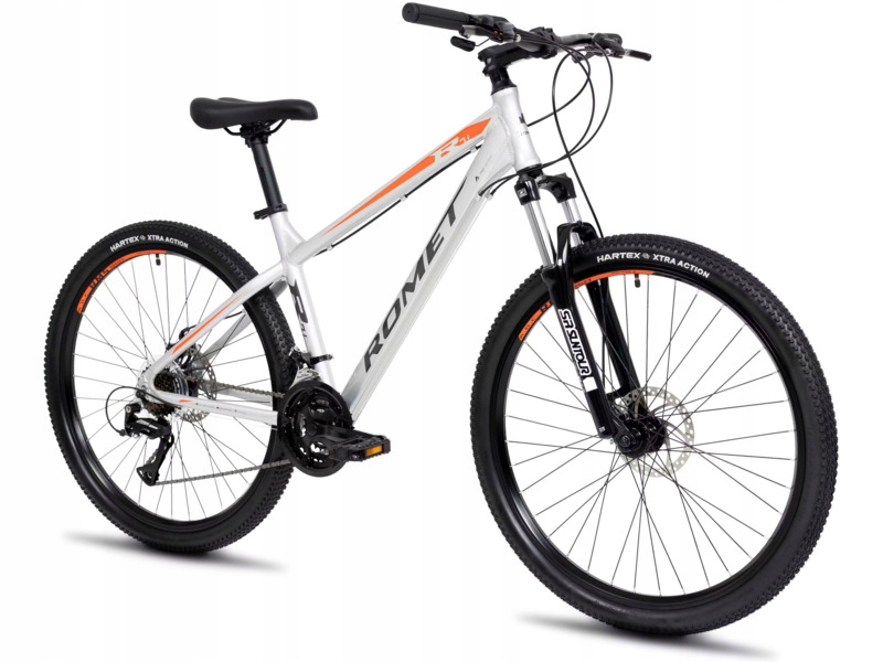 Rower górski Mtb Romet Rambler R7.1 U19 27.5'' Srebrno-czerwono-grafitowy