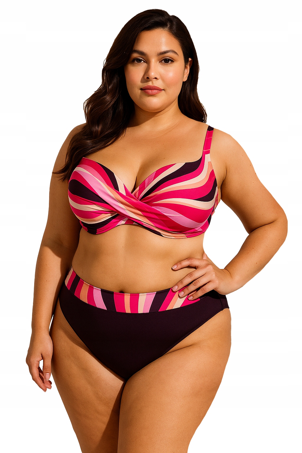 Dvoudílné plavky Gabbiano Esther barevné plus size 46E/3XL 95E