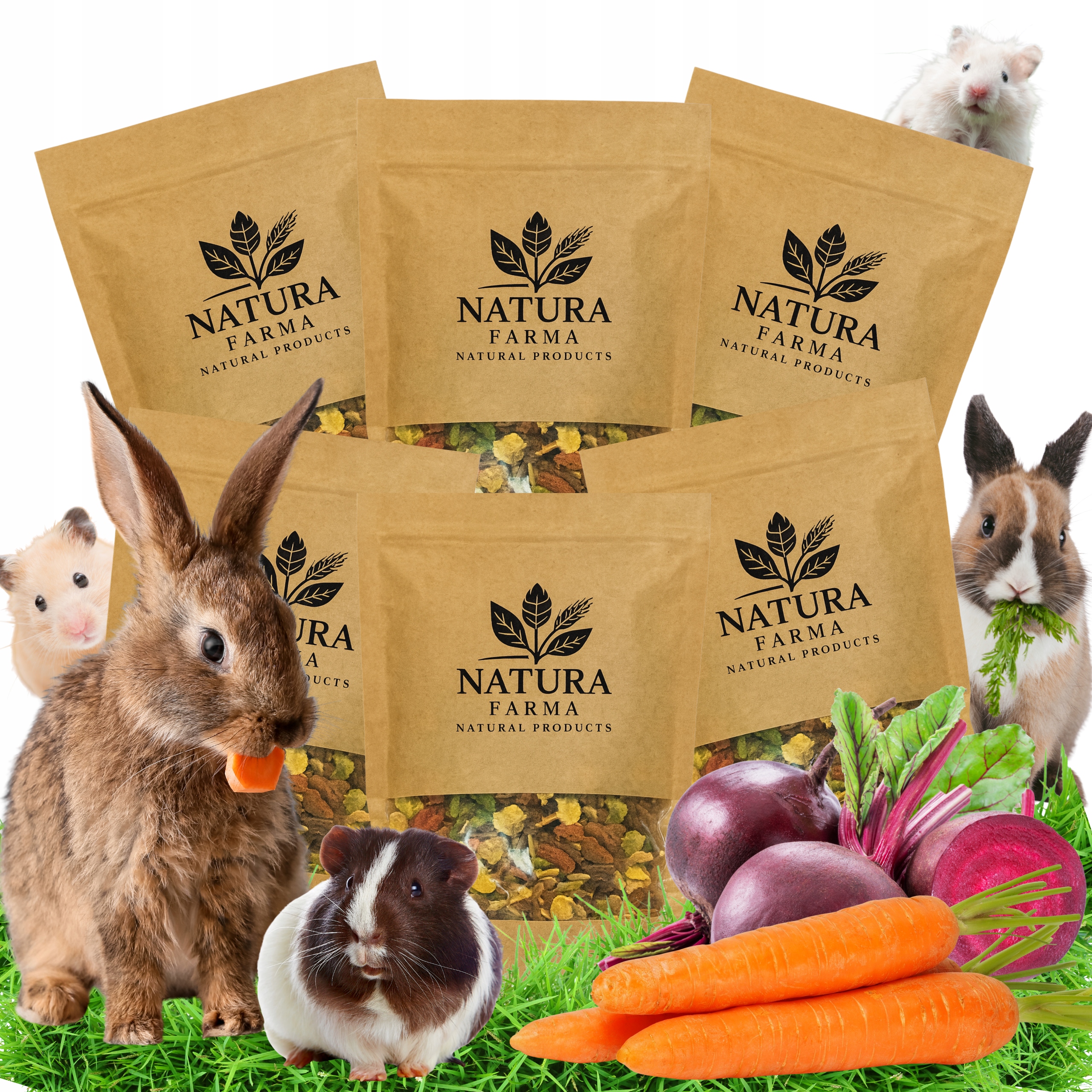 Levně Prémiová Zeleninová Směs Pro Králíky A Hlodavce 3 Kg Natura Farma