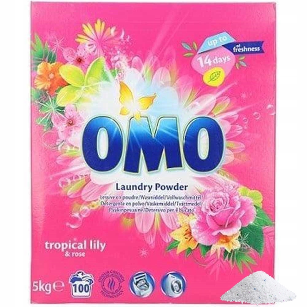 Omo Proszek Do Prania Uniwers Tropikalna Lilia Róża Perfumowany 5kg 100PRAŃ