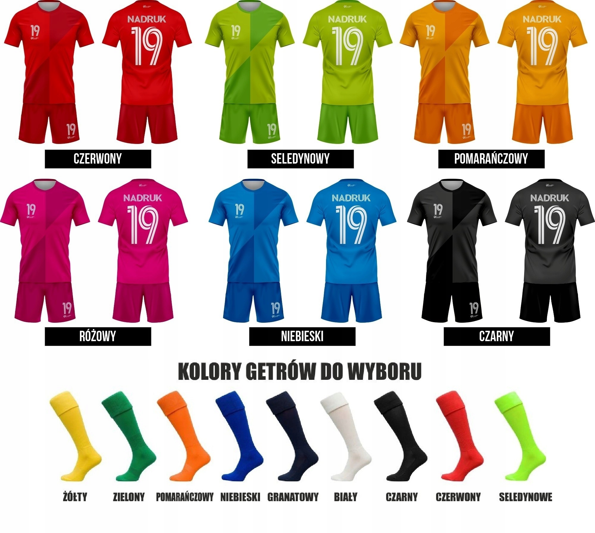 Strój Sportowy , Komplet Piłkarski , Na W-f Getry Rozmiar 128 WZ1