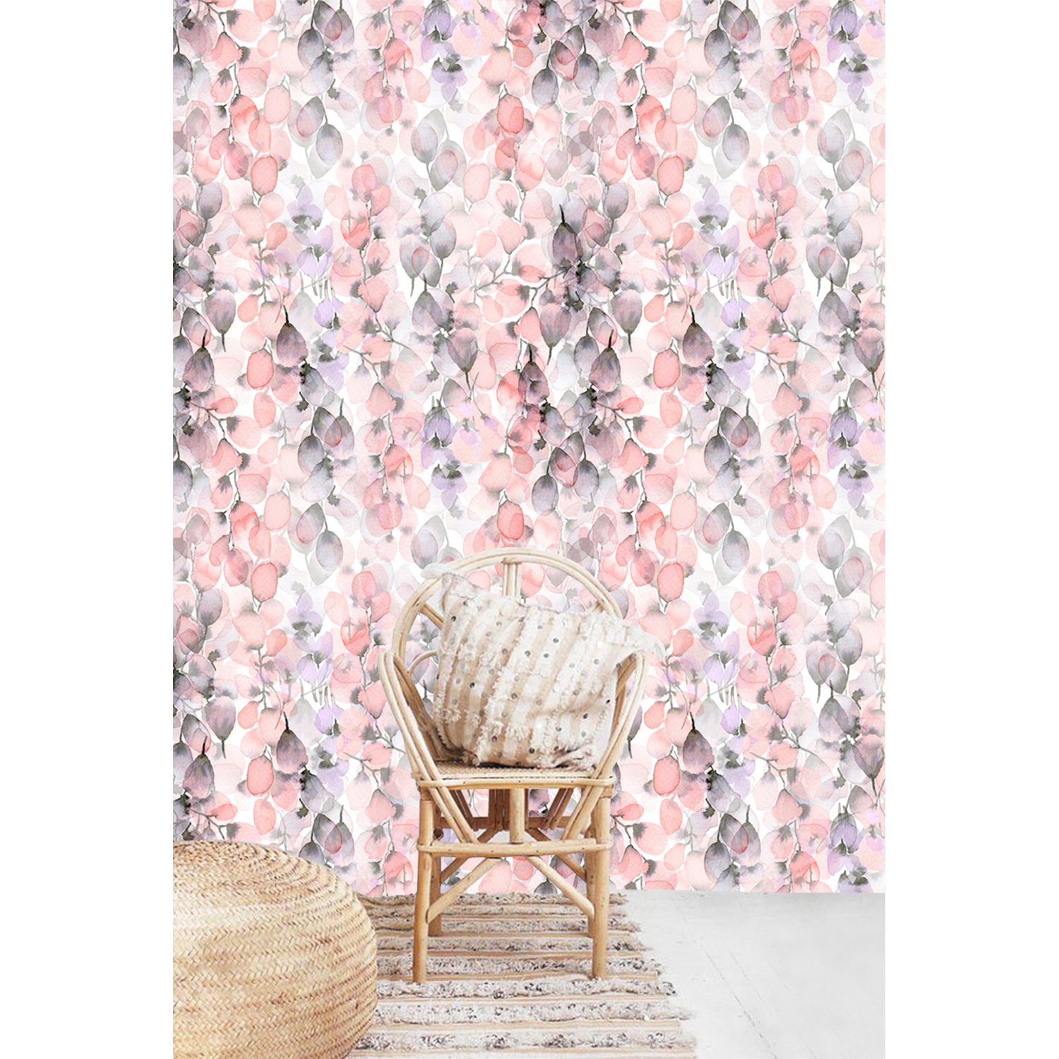 

Fototapeta Akwarela kwiatów i płatków 208x146 cm