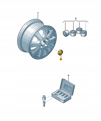 VW OE Oryginalne dynamiczne dekielki CADDY CAMPER 000071213D Numer katalogowy producenta 000071213D
