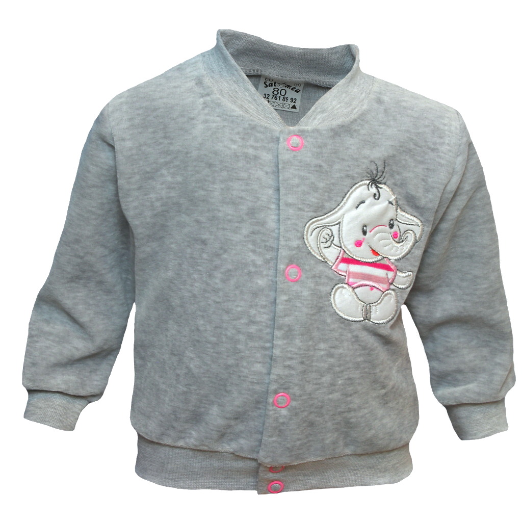 

Sweterek-Bluza niemowlęca welurowa rozpinana sz-r