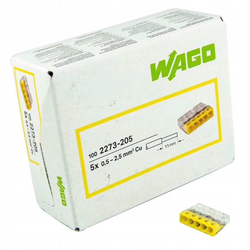 Spojka Wago 5x2,5 mm 2273-205 (100 ks)