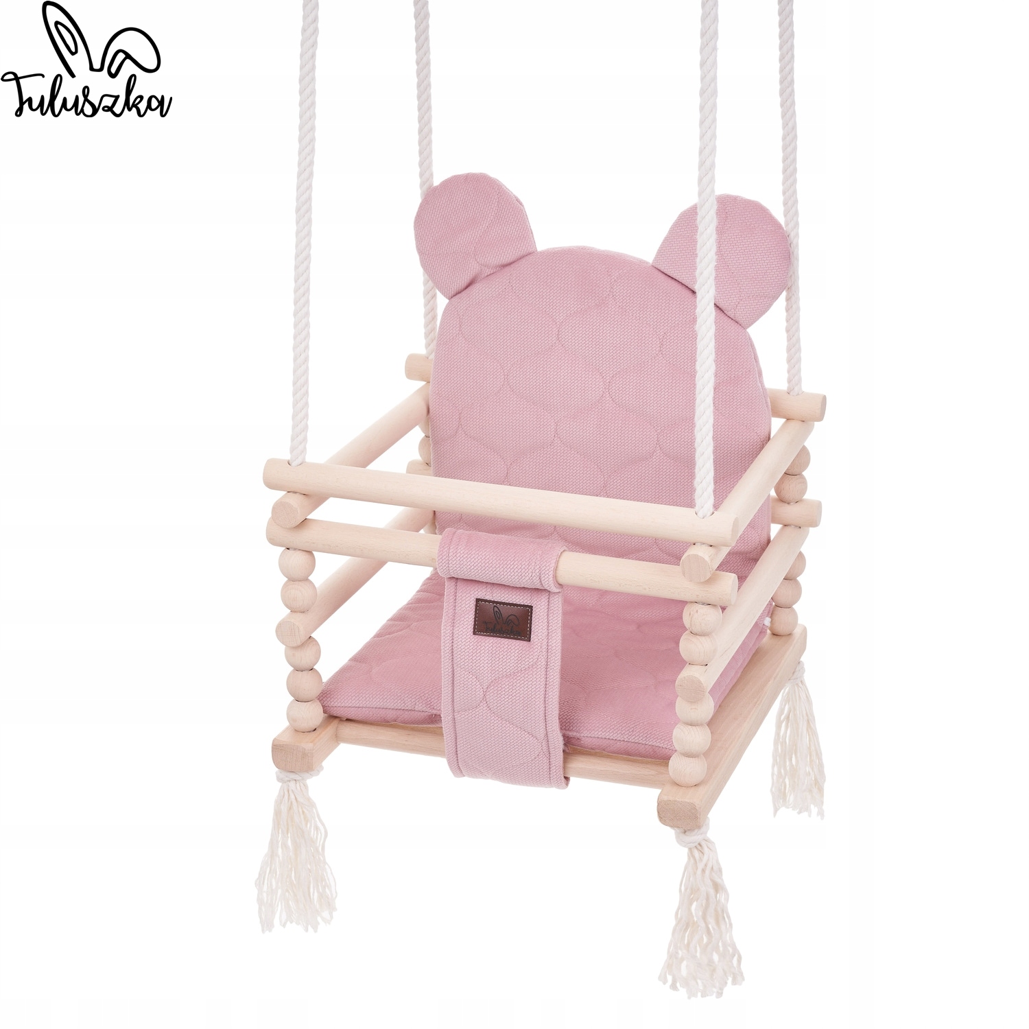 Huśtawka Dla Dzieci Do Pokoju MIŚ 3w1 Brudny Róż 170cm PREZENT NA MIKOŁAJA Materiał drewno