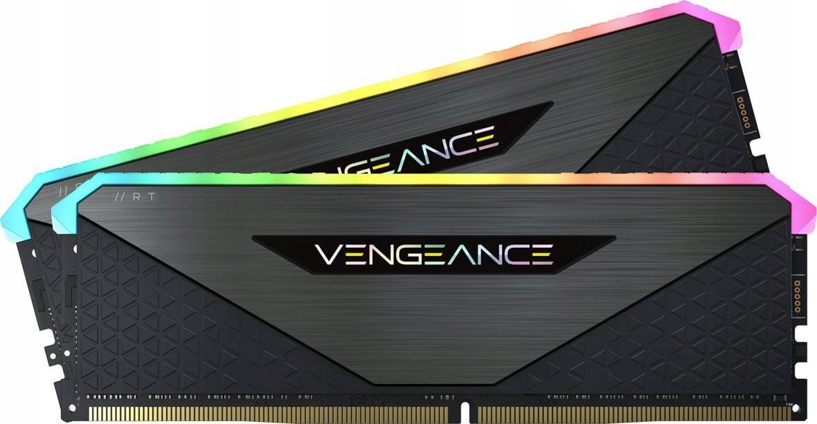 CORSAIR DDR4, 3200MHz 32GB 2x16GB Dimm, 16-20-20-38, XMP 2.0, Vengeance RGB RT Heatspreader, RGB LED, Black PCB, 1.35V, for AMD Ryzen — 2