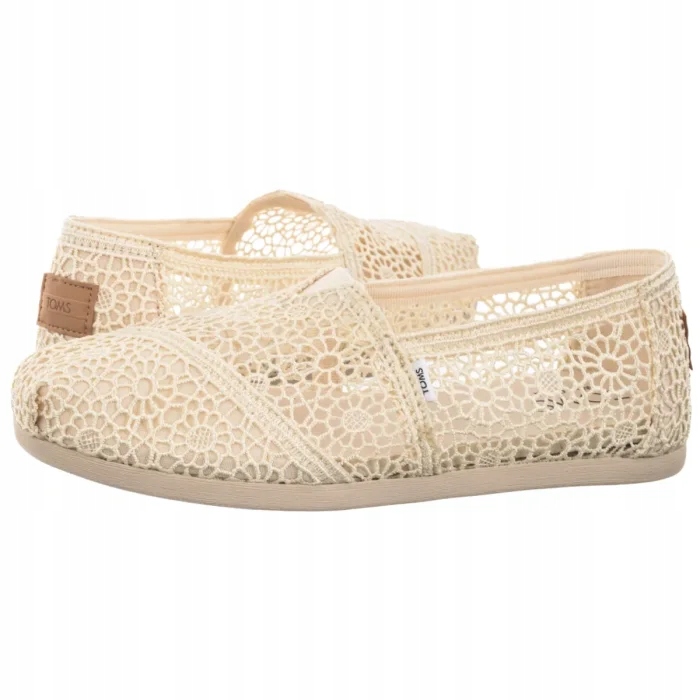 Dámské boty Ažurové espadrilky Toms Alpargata Classic Béžová 10016241
