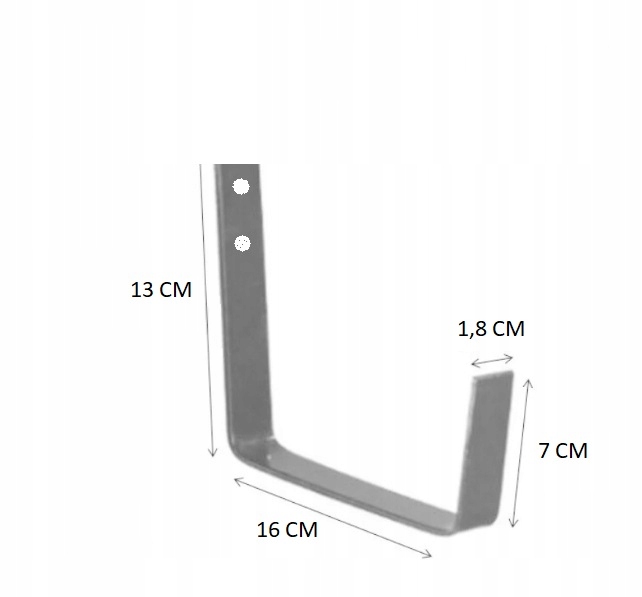 METALOWY WIESZAK ŚCIENNY NA SKRZYNIE DONICZKI X2 Kod producenta 02285