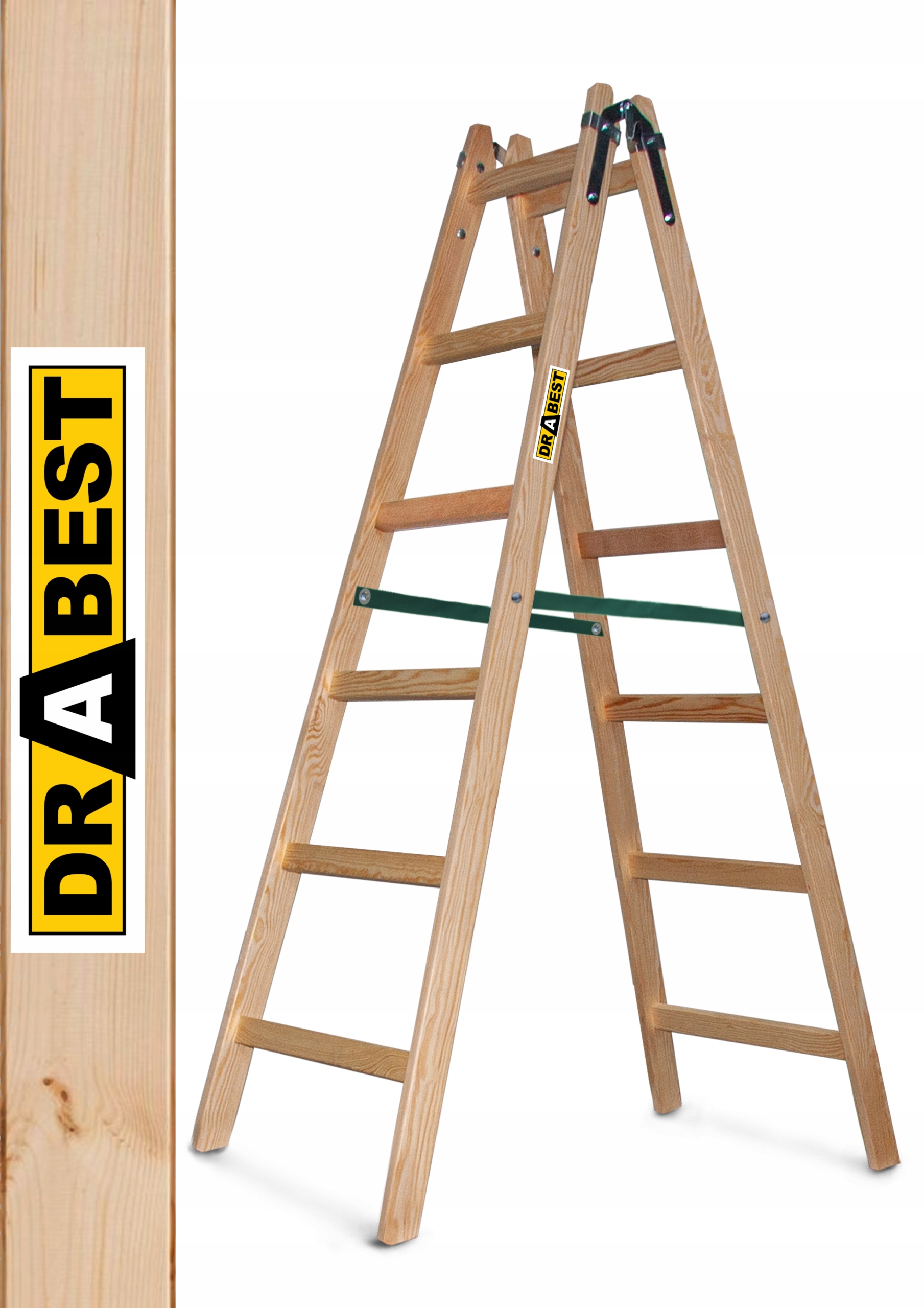 

Drabina drewniana malarska rozstawna 2x6 Drabest