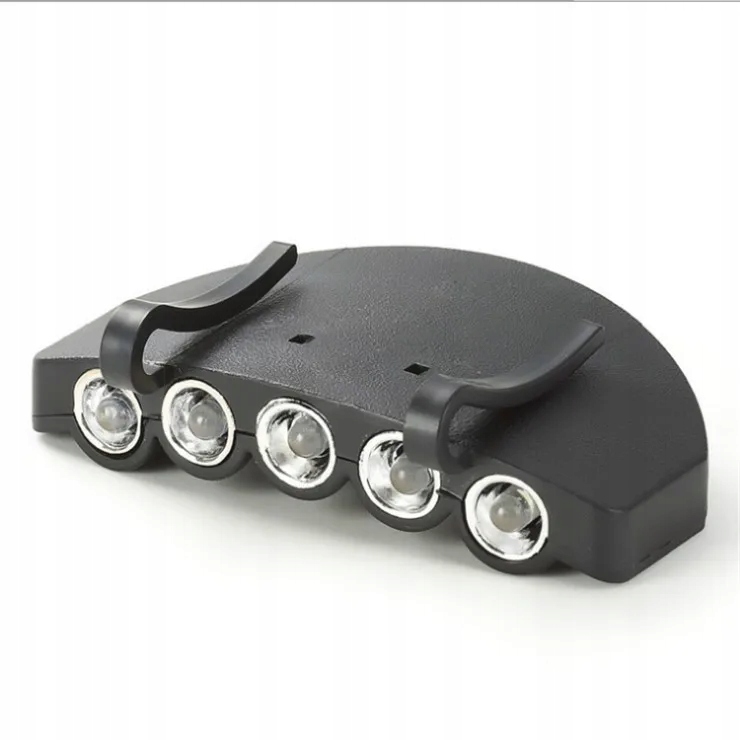 Super Bright Night Fishing 5-LED Cap Light Headlight Headlamp Head Head